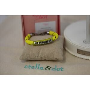 NIB Stella & Dot "Know the Ropes" Bracelet Citron